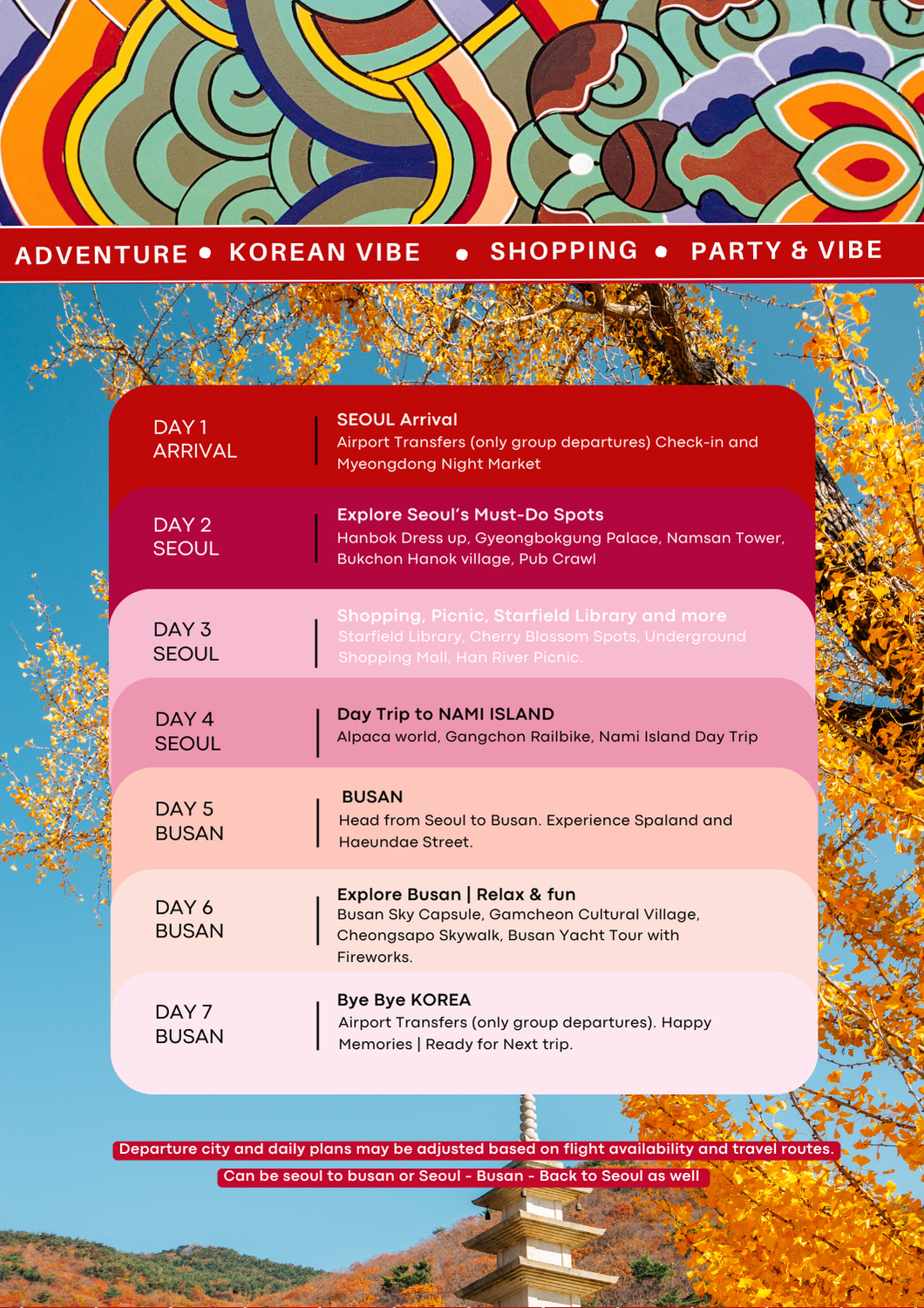 South Korea Trip| Mixed Group | Backpacker 10.0 | Aug - Sep