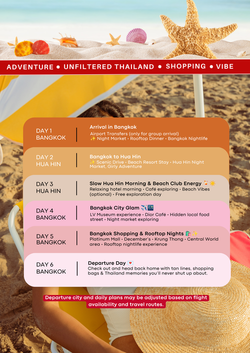 Bangkok Hua Hin | Thailand | Detox Getaway 4.0 Aug