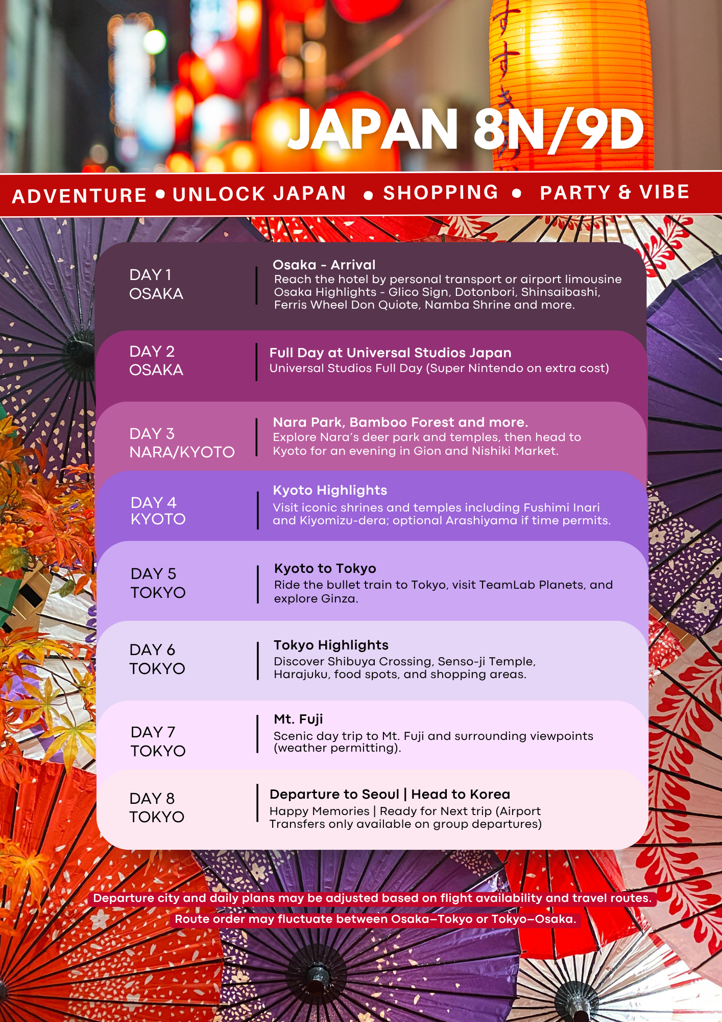Japan & South Korea | Mixed Group | December Special