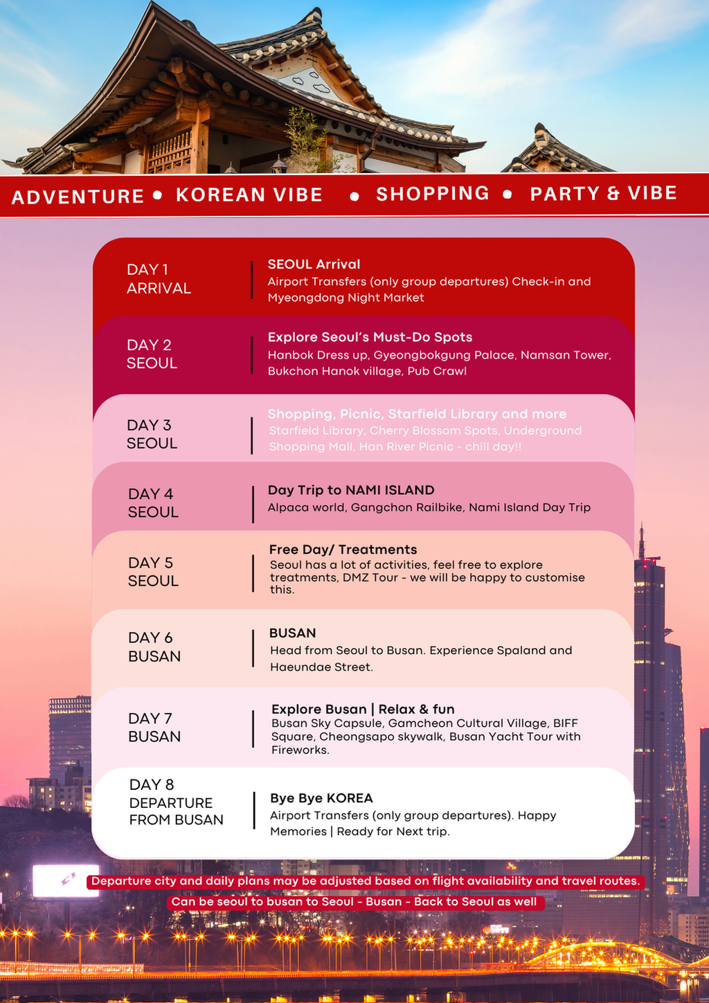 South Korea Girls Trip | Comfort group Trip