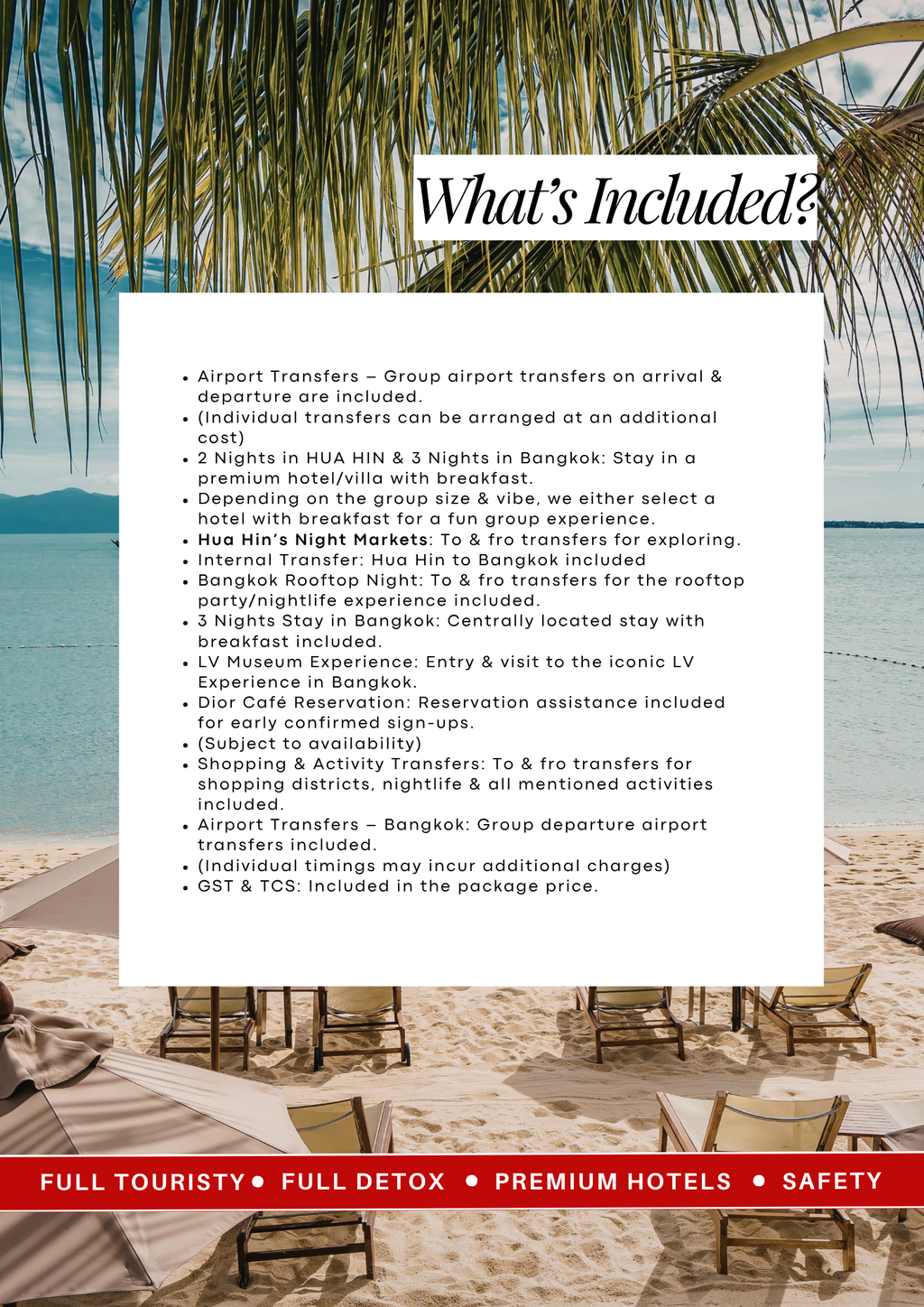 Bangkok Hua Hin | Thailand | Detox Getaway 4.0 Aug
