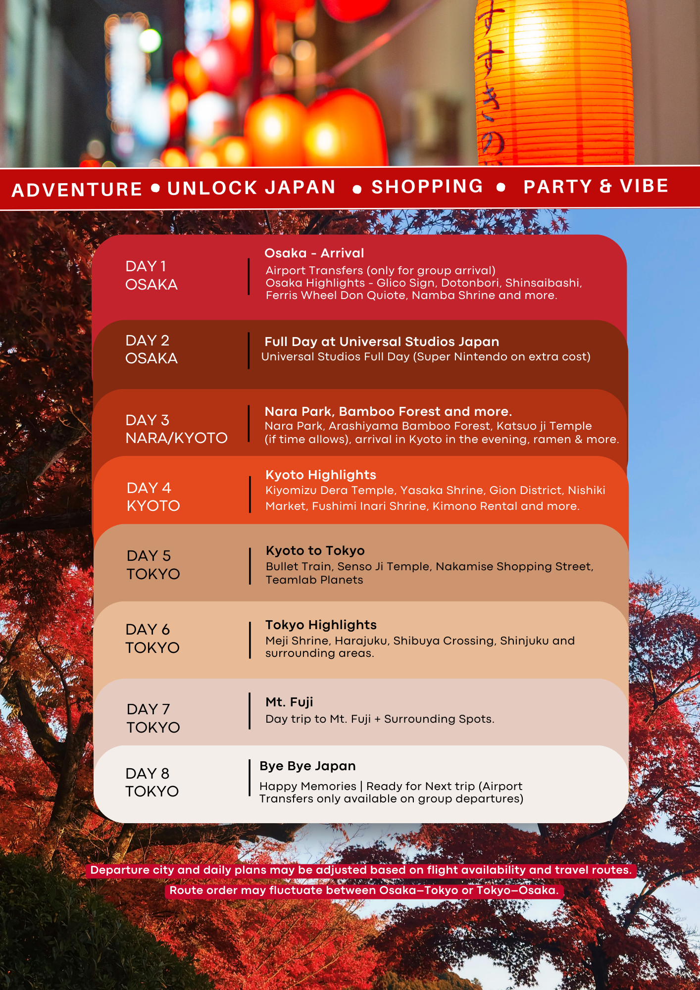 JAPAN Mixed Group | Comfort | October