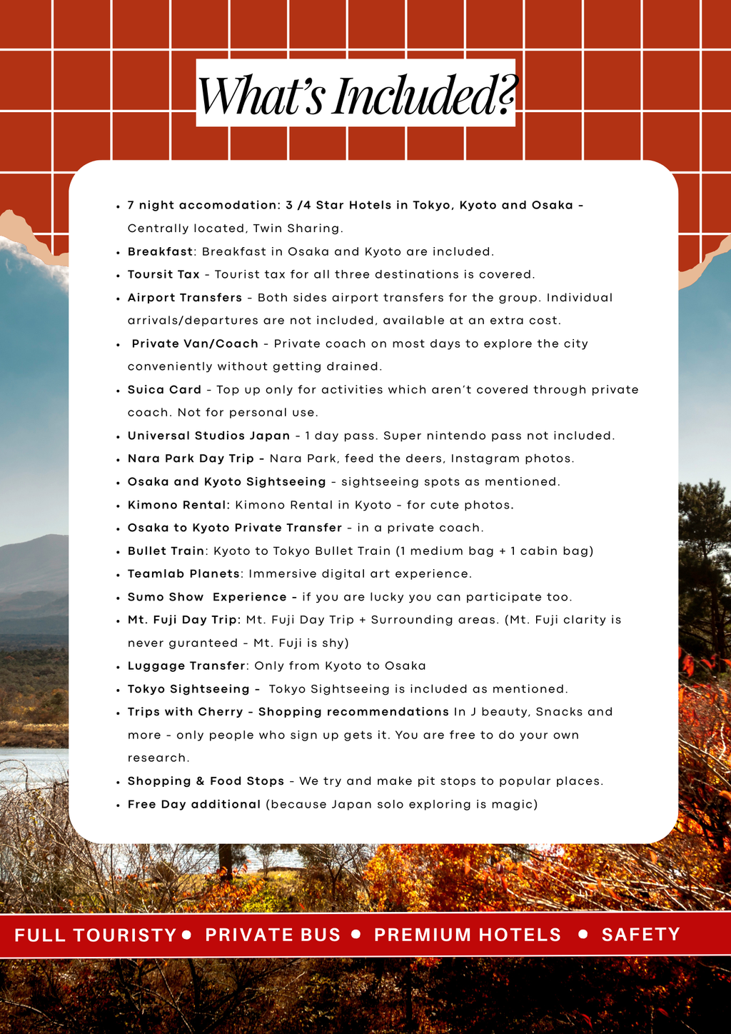 JAPAN Mixed Group | Comfort | October