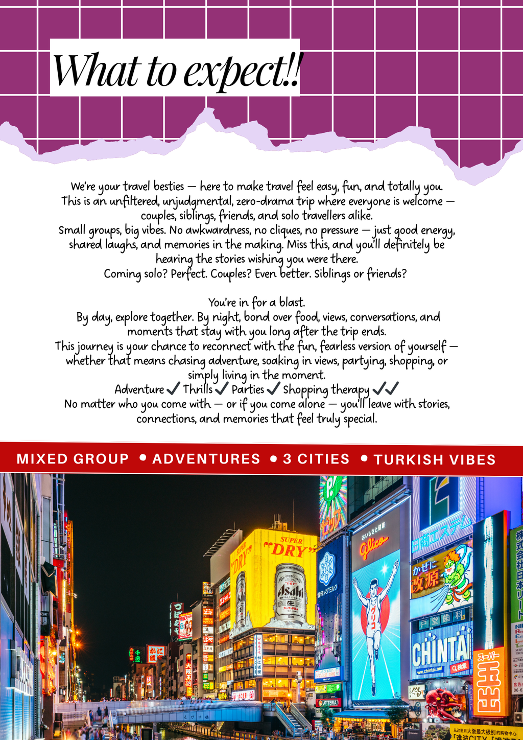 South Korea & Japan | Mixed Group | Open Dates