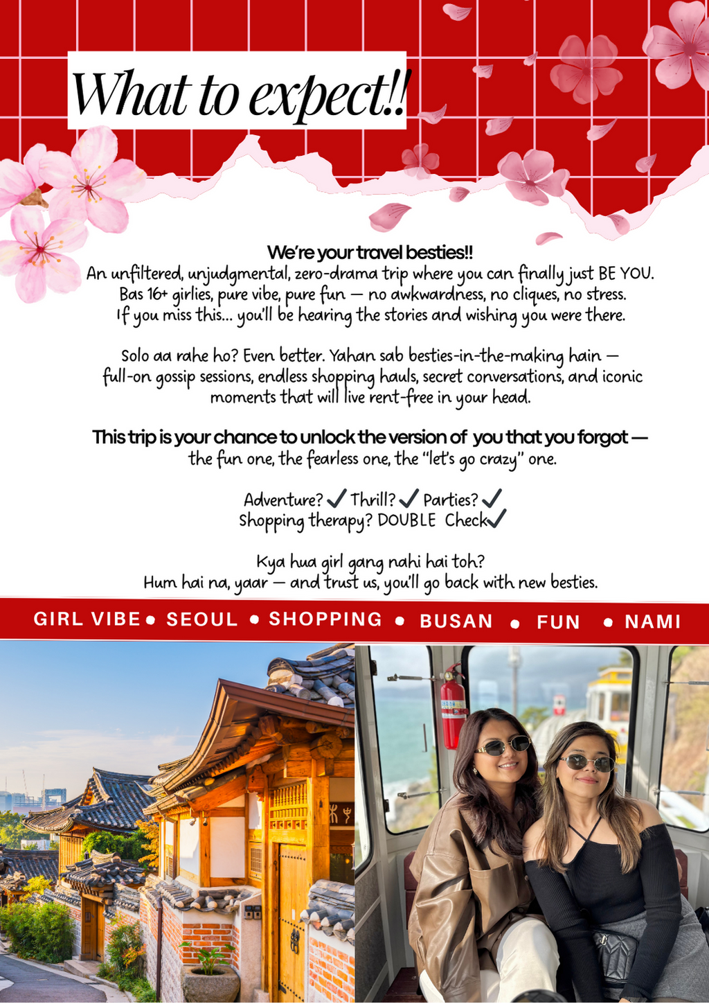 South Korea Girls Trip | Comfort 7.0 | April