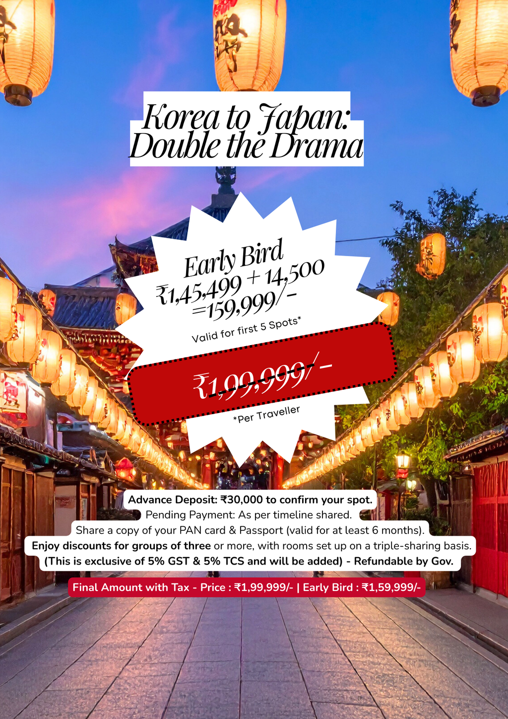 South Korea & Japan | Mixed Group | Open Dates