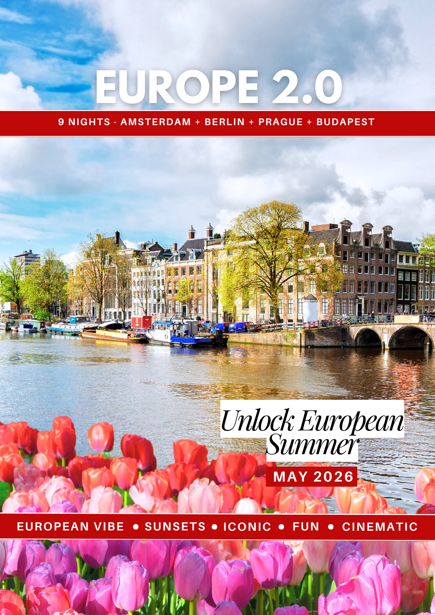 EUROPE | Amsterdam + Berlin + Prague + Budapest  | Mixed Group | MAY