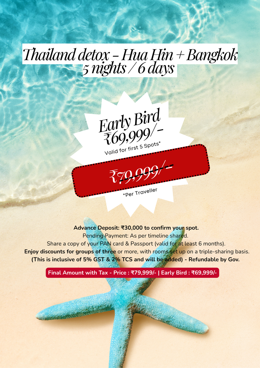 Bangkok Hua Hin | Thailand | Detox Getaway 4.0 Aug